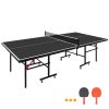 8FT Black Mid-Size Table Tennis Table