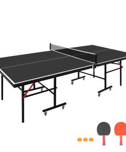 8FT Black Mid-Size Table Tennis Table