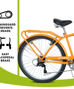 E-CARPAT A26265B 26 Inch 7-Speed Beach Cruiser Bike