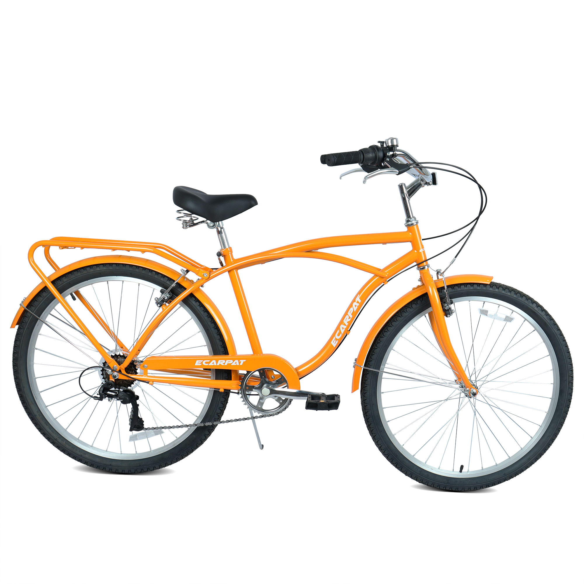 E-CARPAT A26265B 26 Inch 7-Speed Beach Cruiser Bike