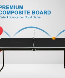 4.5FT Black Table Tennis Table