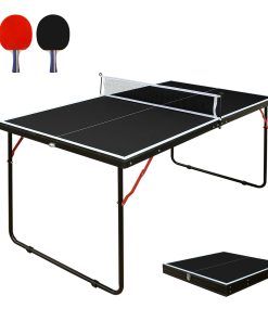 4.5FT Black Table Tennis Table