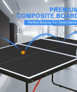 4.5FT Black Table Tennis Table