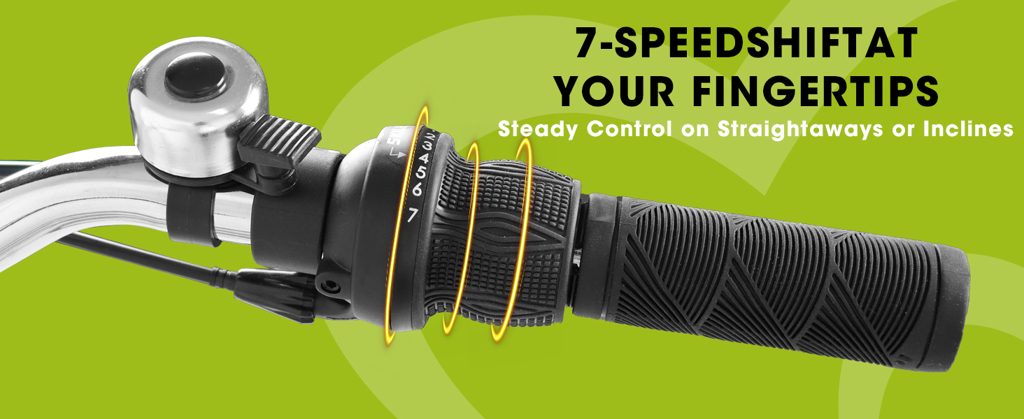 E-CARPAT A26265B 26 Inch 7-Speed Beach Cruiser Bike