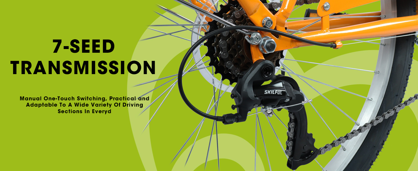 E-CARPAT A26265B 26 Inch 7-Speed Beach Cruiser Bike