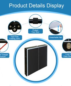 4.5FT Black Table Tennis Table