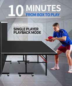 8FT Black Mid-Size Table Tennis Table