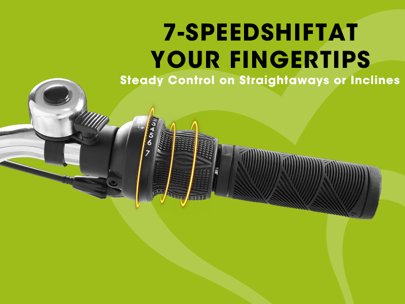 E-CARPAT A26265B 26 Inch 7-Speed Beach Cruiser Bike