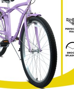 E-CARPAT A26265B 26 Inch 7-Speed Beach Cruiser Bike