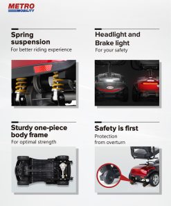 Four Wheels Compact Travel Mobility Scooter