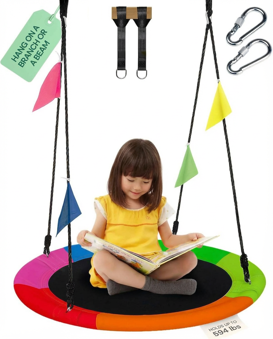 40" Saucer Swing, Rainbow