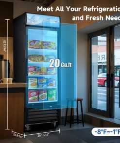 ORIKOOL Glass Single Door Freezer
