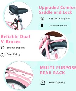 E-CARPAT 26 Inch 7-Speed City Commuter Bike