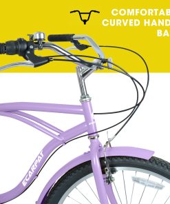 E-CARPAT A26265B 26 Inch 7-Speed Beach Cruiser Bike