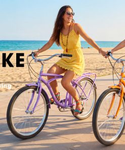 E-CARPAT A26265B 26 Inch 7-Speed Beach Cruiser Bike