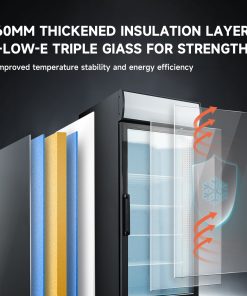 ORIKOOL Glass Single Door Freezer