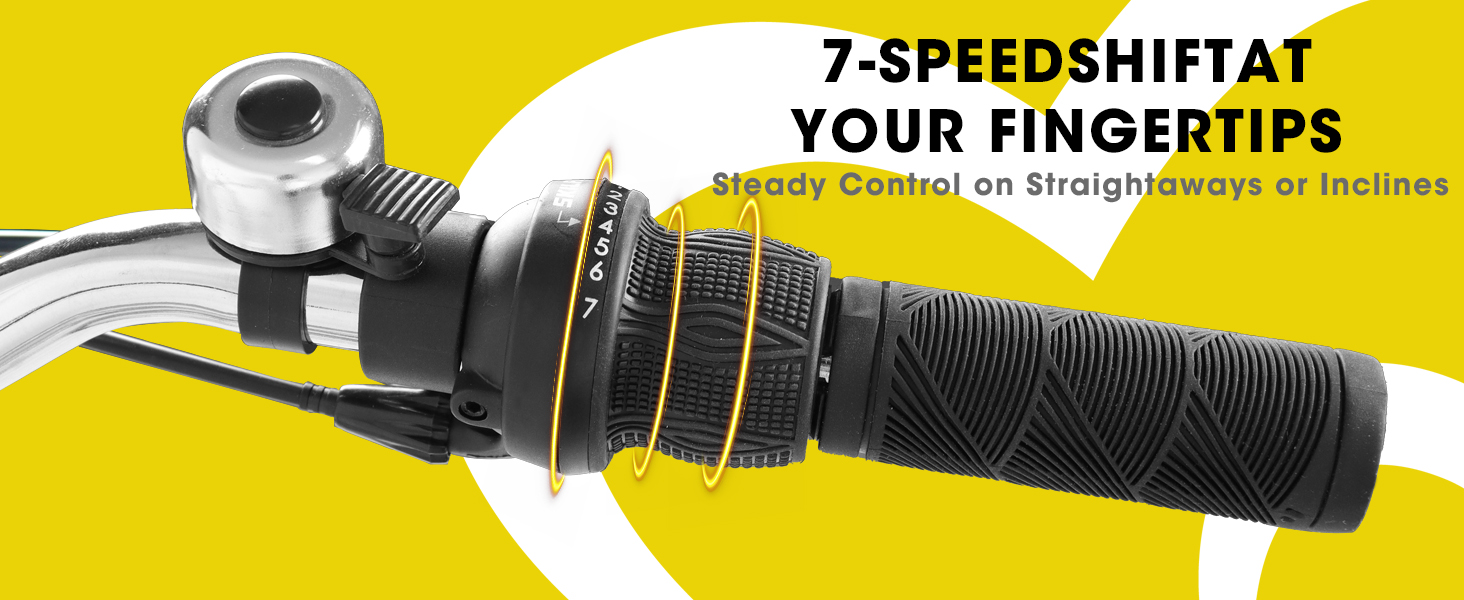 E-CARPAT A26265B 26 Inch 7-Speed Beach Cruiser Bike