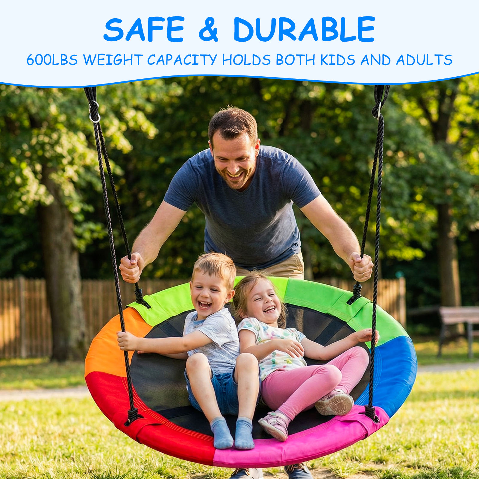 40" Saucer Swing, Rainbow
