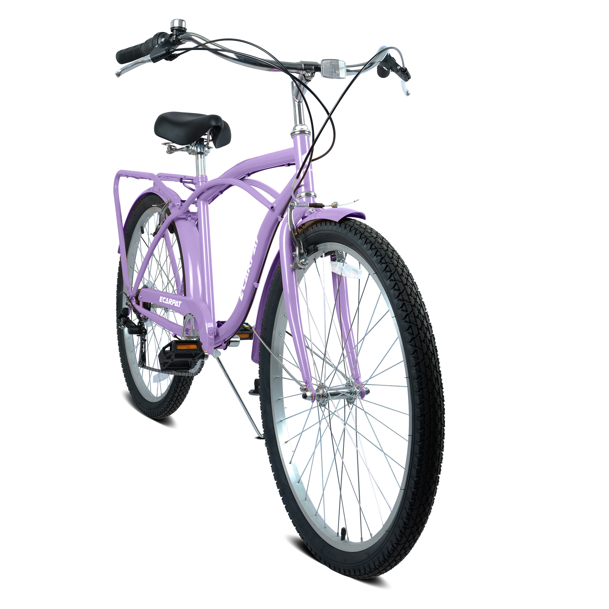 E-CARPAT A26265B 26 Inch 7-Speed Beach Cruiser Bike