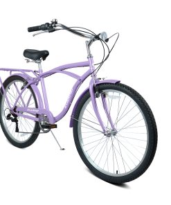 E-CARPAT A26265B 26 Inch 7-Speed Beach Cruiser Bike