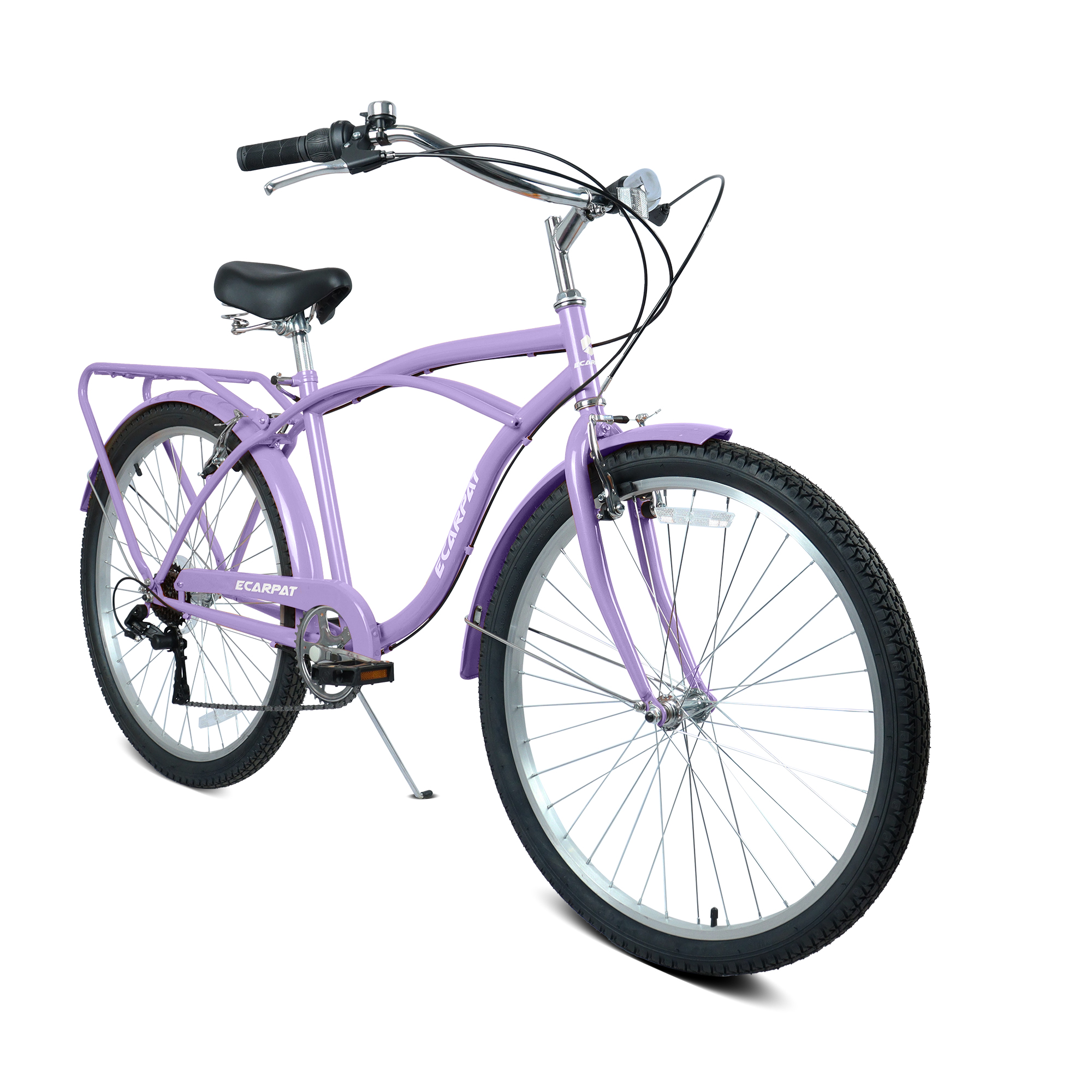 E-CARPAT A26265B 26 Inch 7-Speed Beach Cruiser Bike