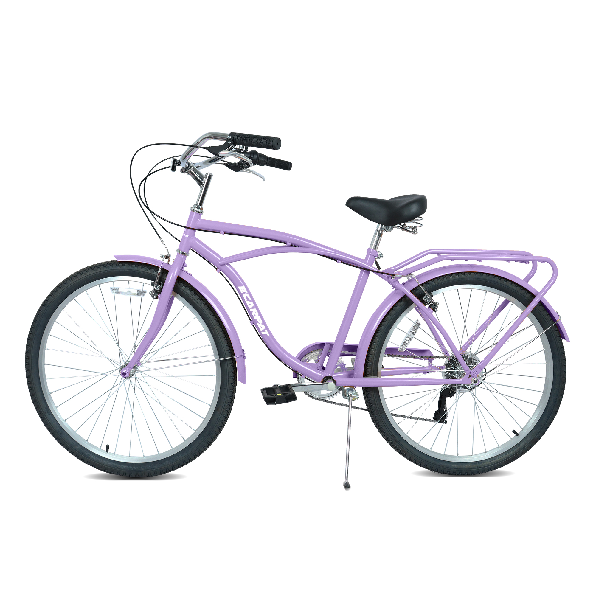E-CARPAT A26265B 26 Inch 7-Speed Beach Cruiser Bike