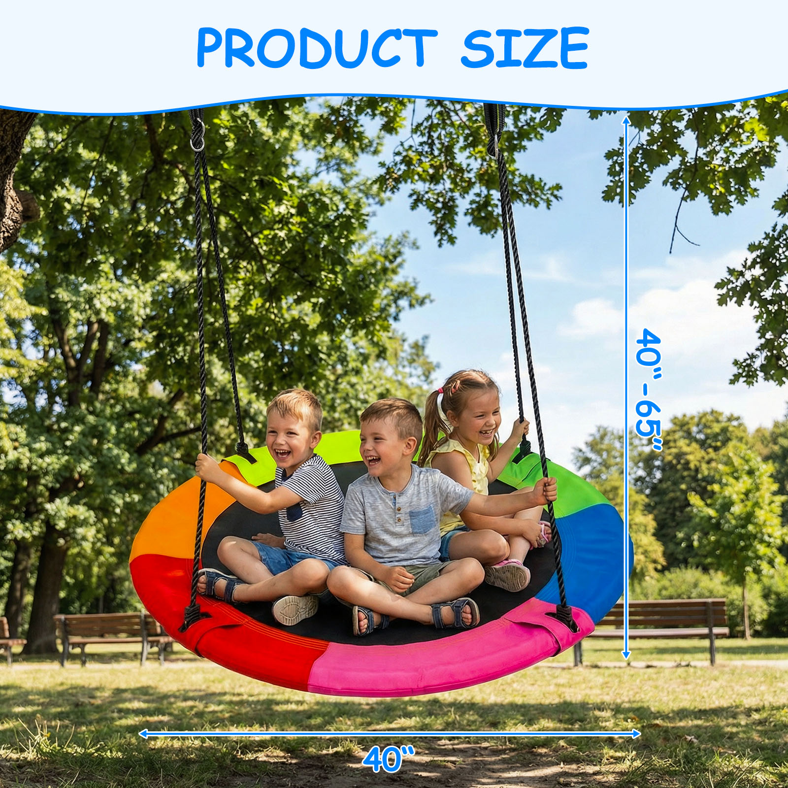 40" Saucer Swing, Rainbow