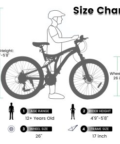 ECARPAT A26003 26 Inch Mountain Bike
