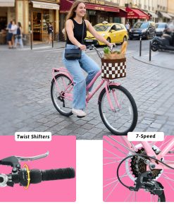 E-CARPAT 26 Inch 7-Speed City Commuter Bike