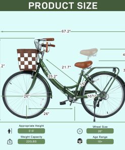 ECARPAT A26285B 26 Inch Folding City Bike