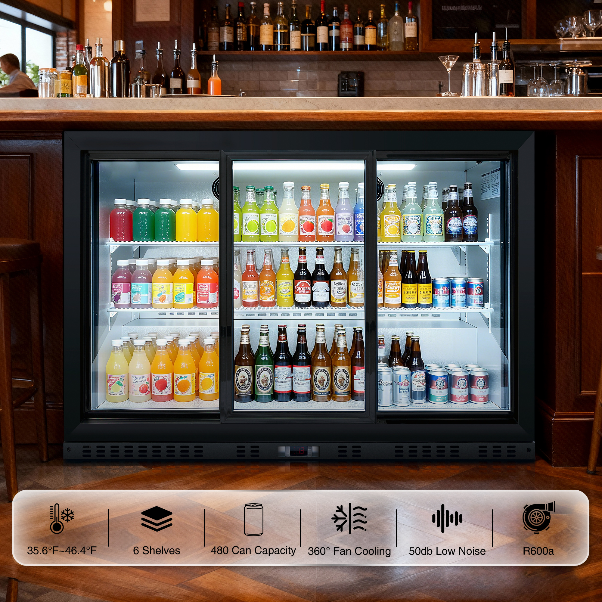 ORIKOOL Commercial 53 Inch Beverage Refrigerators