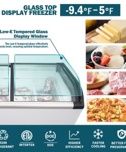 Curved Top Display Freezer 9.8 Cu.ft