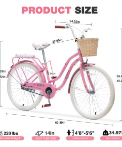 ZUKKA 24 Inch Cruiser Bike For Girls