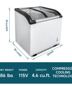 Curved Top Display Freezer 4.6 Cu.ft