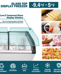 Curved Top Display Freezer 4.6 Cu.ft