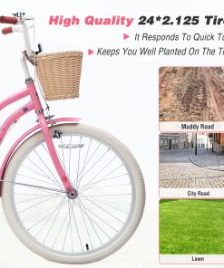 ZUKKA 24 Inch Cruiser Bike For Girls