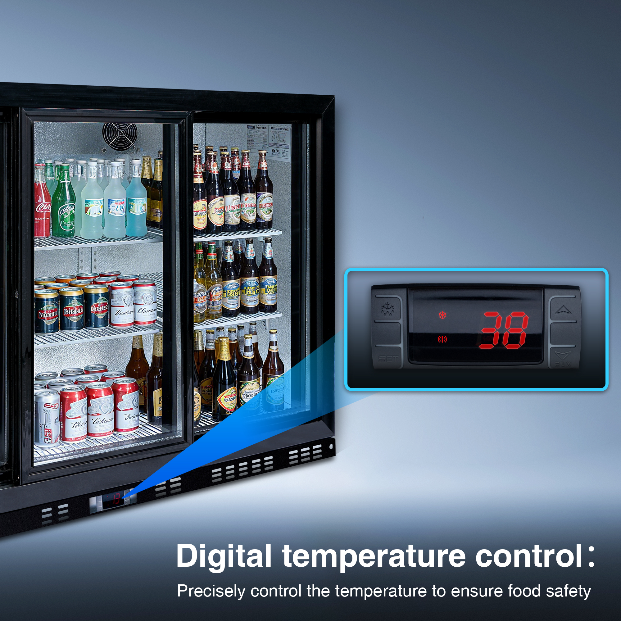 ORIKOOL Commercial 53 Inch Beverage Refrigerators