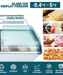 Curved Top Display Freezer 19.3 Cu.ft