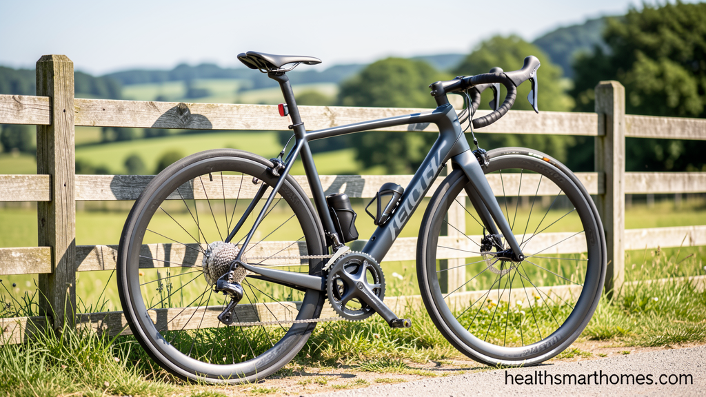 A modern 700c road bike with sleek frame and wheels, best road bike for commuting and fitness