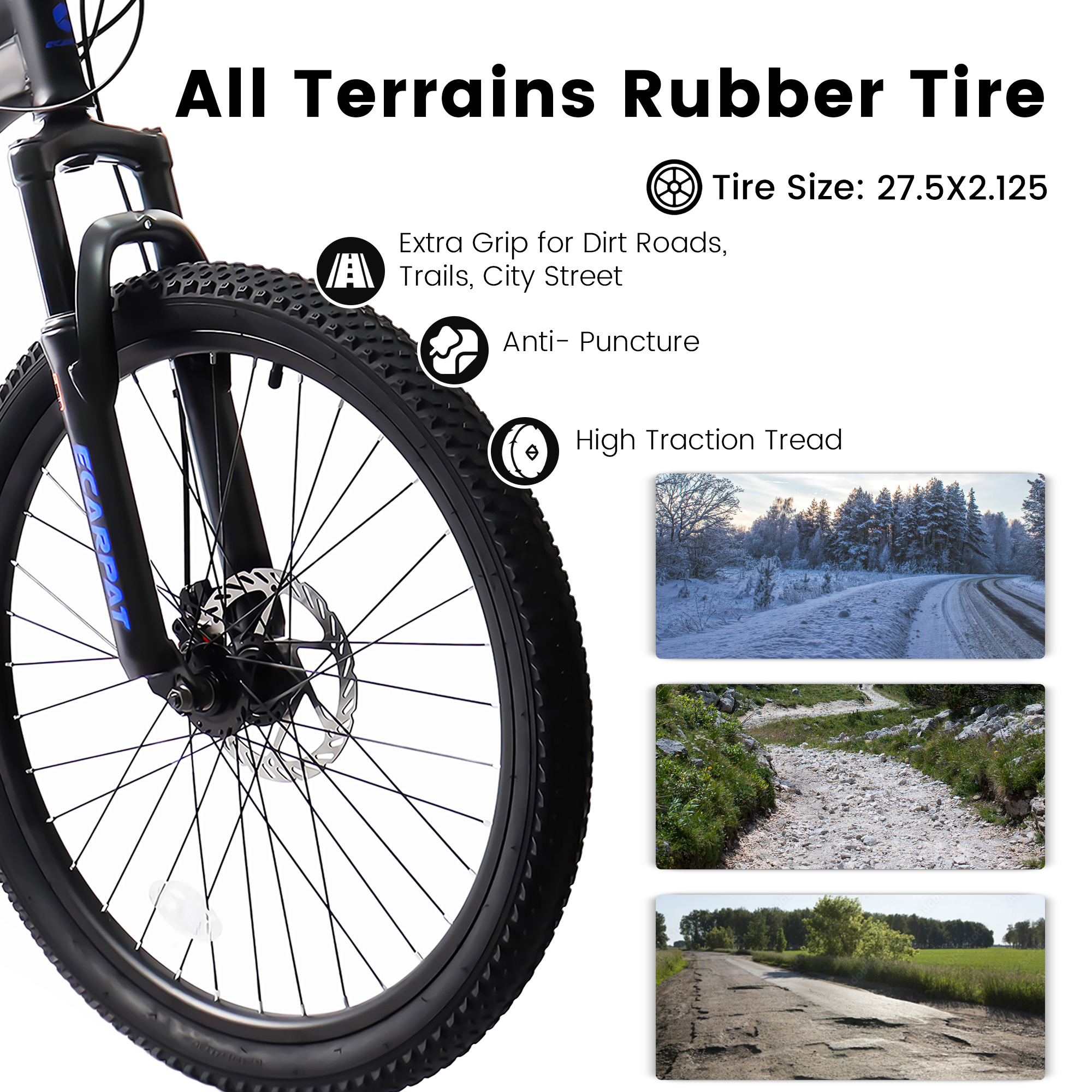 ECARPAT A2760 27.5 Inch Full Suspension Mountain Bike