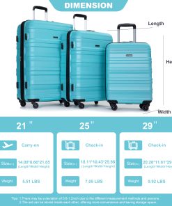 Expandable 3 Piece Luggage Sets