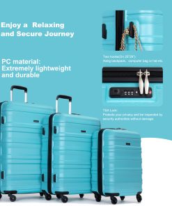 Expandable 3 Piece Luggage Sets