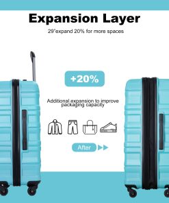 Expandable 3 Piece Luggage Sets