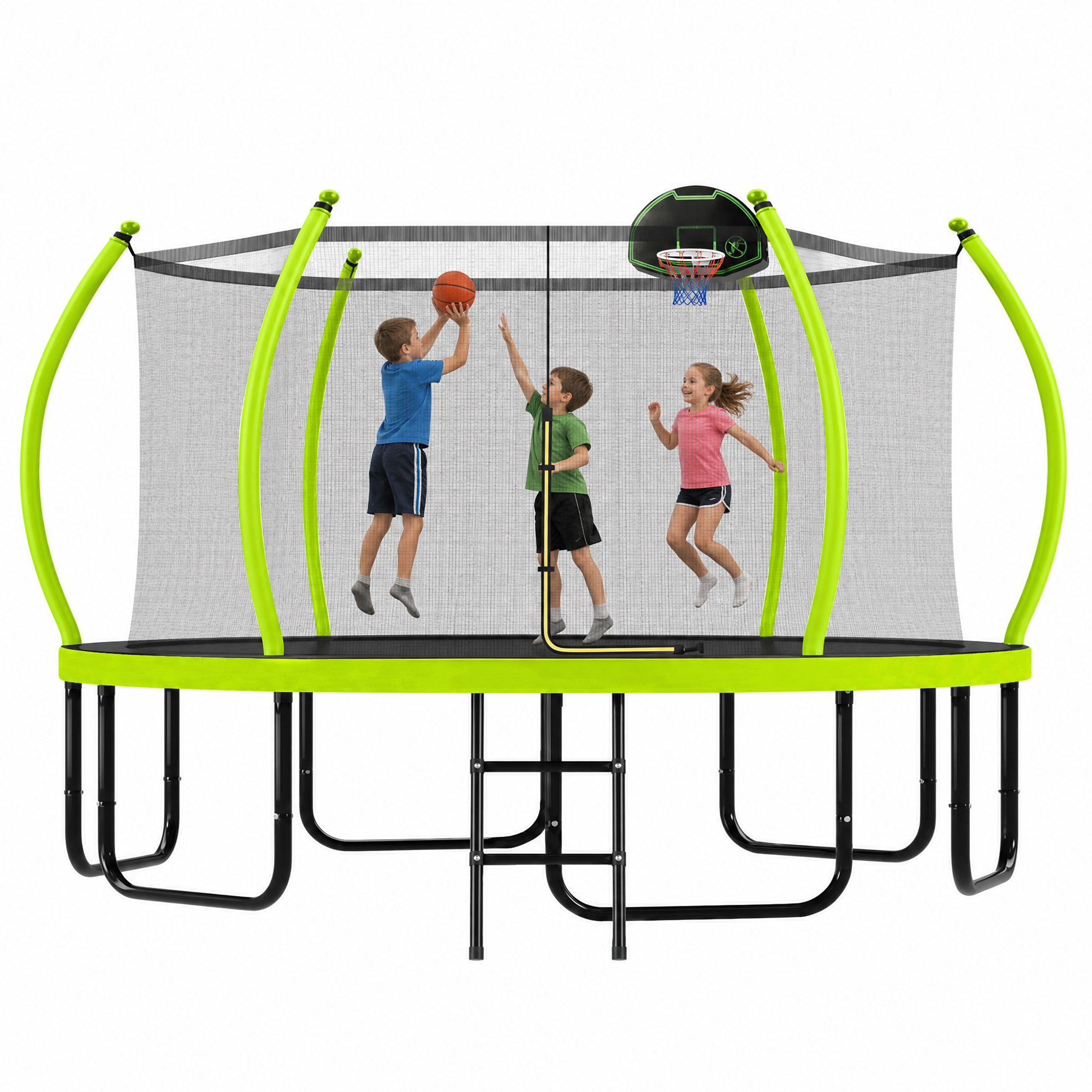 16FT Trampoline with Basketball Hoop