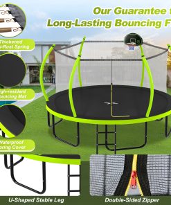16FT Trampoline with Basketball Hoop