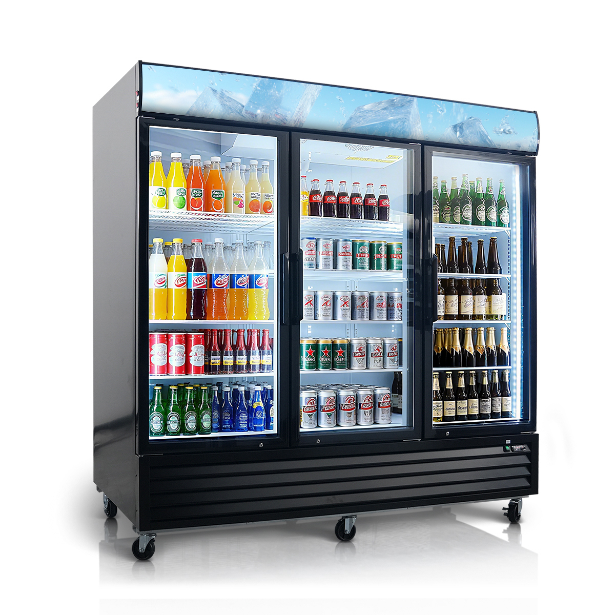 ORIKOOL Glass Door Merchandiser Refrigerator 70 Cu.ft