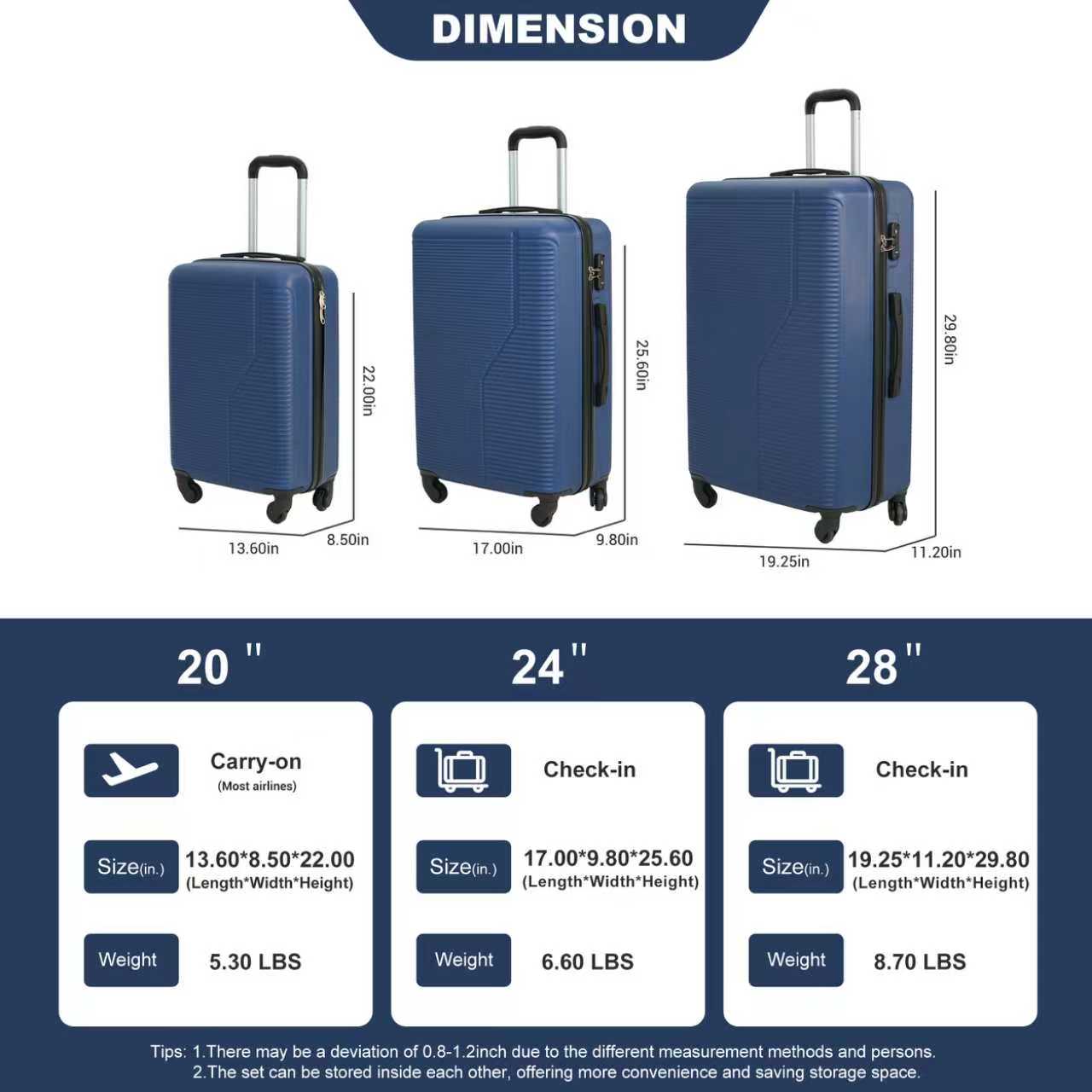 Travelhouse 3-Piece Luggage Set