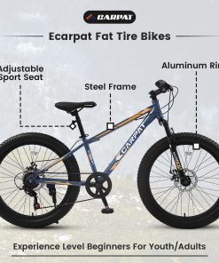 Elecony S24109 24 Inch Fat Tire Bike