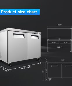 60" Commercial Under Counter Freezer