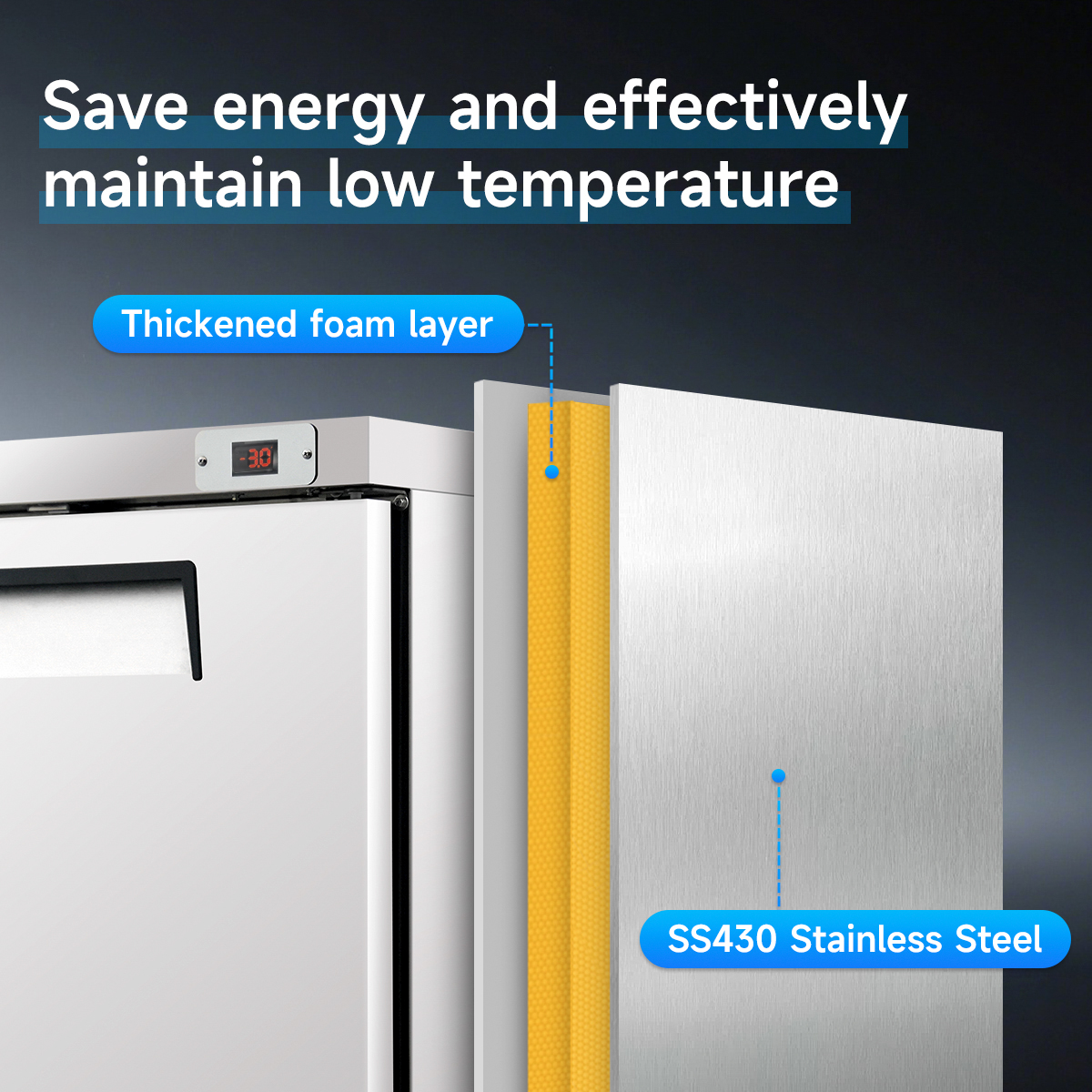 60" Commercial Under Counter Freezer